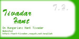 tivadar hant business card